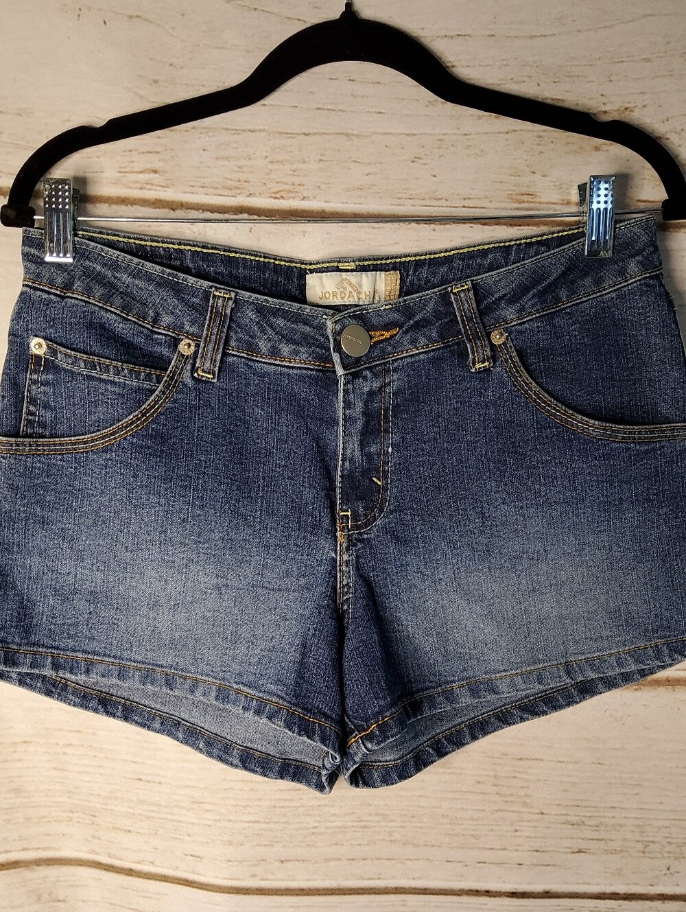 Jordache Vintage Women's Denim Short Shorts in Medium Blue Wash
